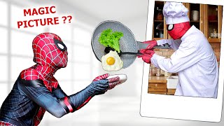 SPIDER-MAN vs MAGIC PICTURE ( SUPERHERO vs VILLAIN World ) Comedy Stunt Action by FLife TV