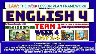 ENGLISH 4 Term 1 Week 4