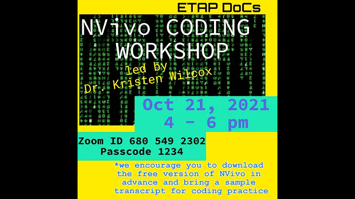 NVivo Coding Workshop by Dr. Kristen C. Wilcox fro...