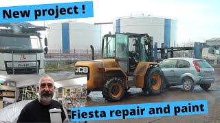 Repairing a damaged fiesta !! IAA salvage UK  purchase !