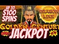 🤑 JACKPOT $100 SPIN BONUS ON GOLDEN CENTURY DRAGON CASH SLOT MACHINE LIVE PLAY IN LAS VEGAS