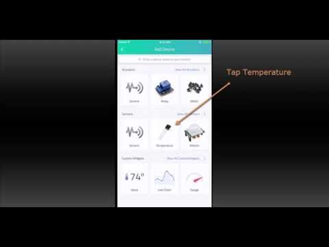 Connecting a Sensor Using the Cayenne Mobile App