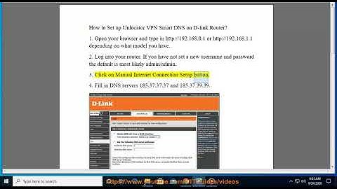 Set up Unlocator VPN Smart DNS on D-link Router