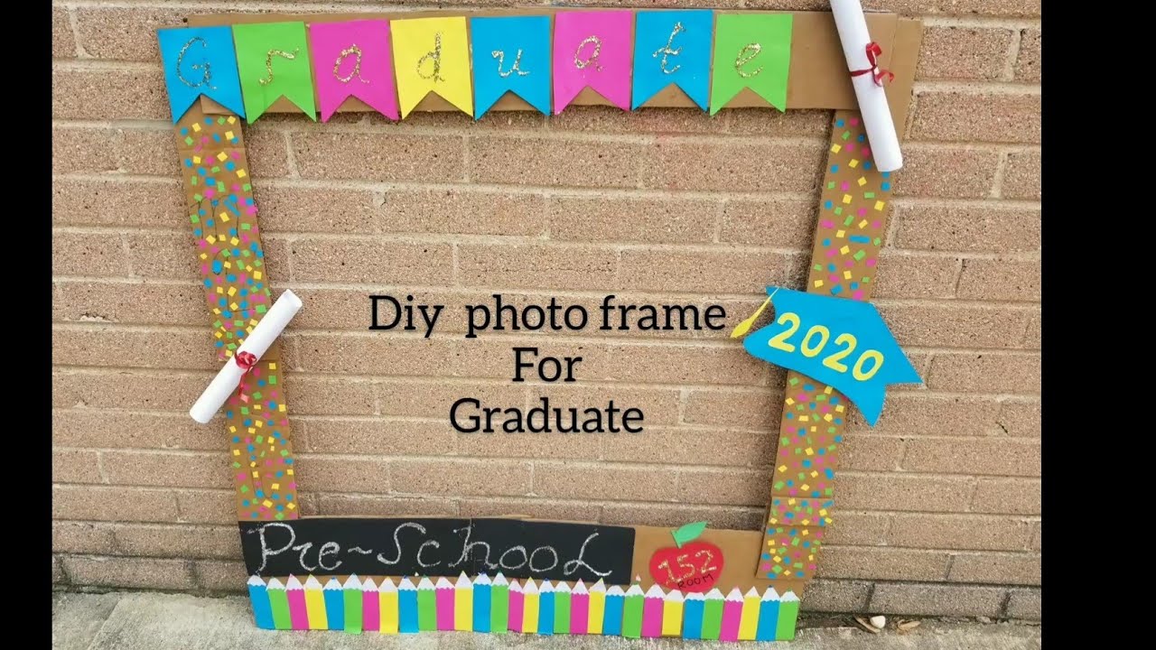 Diy Photobooth Frame For Graduate Cardboard Photobooth Frame Youtube