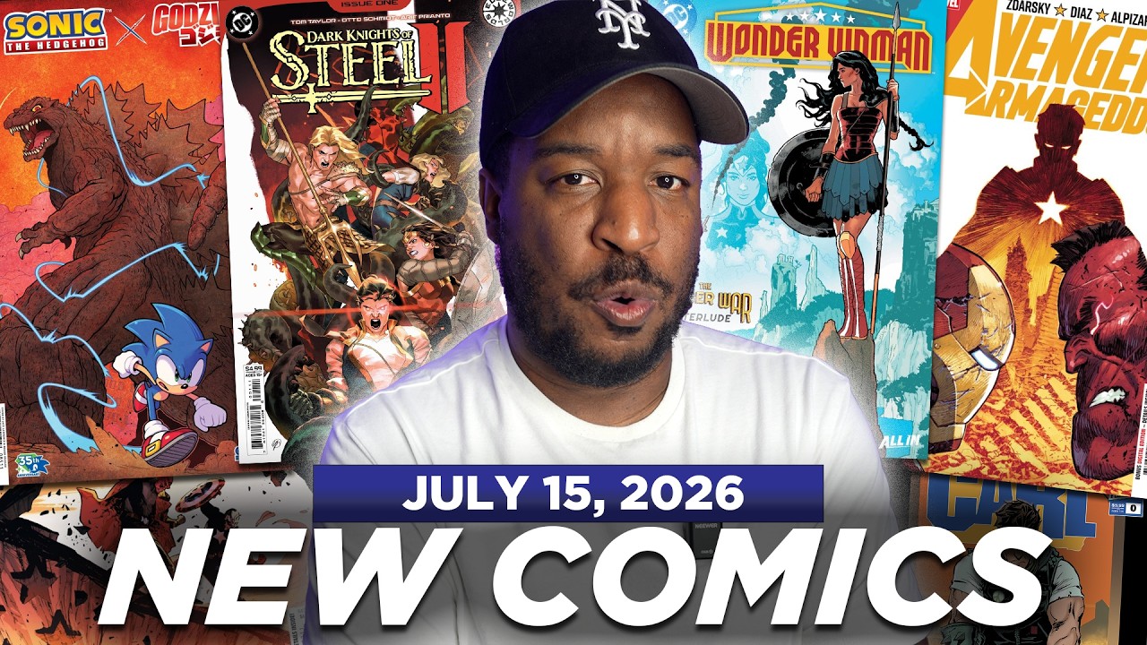 NEW COMIC BOOK DAY 7/15/26 | DARK KNIGHTS OF STEEL II #1, SONIC X GODZILLA #1, WONDER WOMAN #35