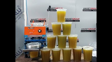 Máy dán ép ly cốc khổng lồ 1000ml (1L) thủ công Eton W2 An VIệt - ly bự trà tắc nước mía