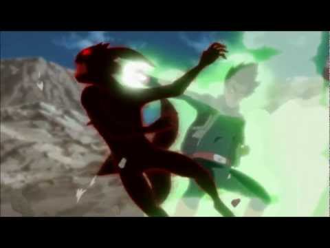 Gai and Rock lee vs 4 tails - [HD]