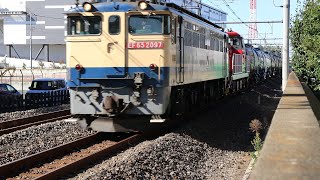 EF65-2097ムドHD300 6タキ8764レと桃太郎EF210-132タキ3093レのすれ違い