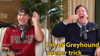 Theo von and Tucker Carlson Greyhound bus story