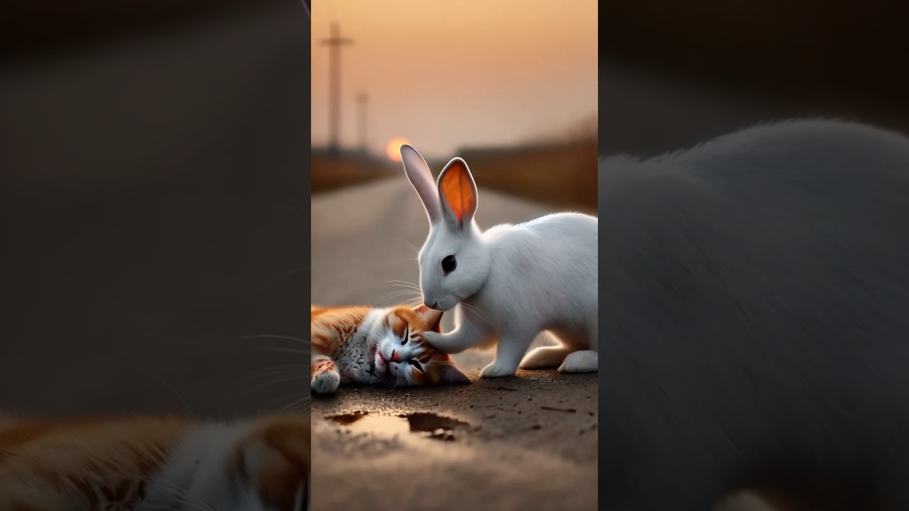 A Brave Rescue: Rabbit and Kitten's Story 🐰🐱 
