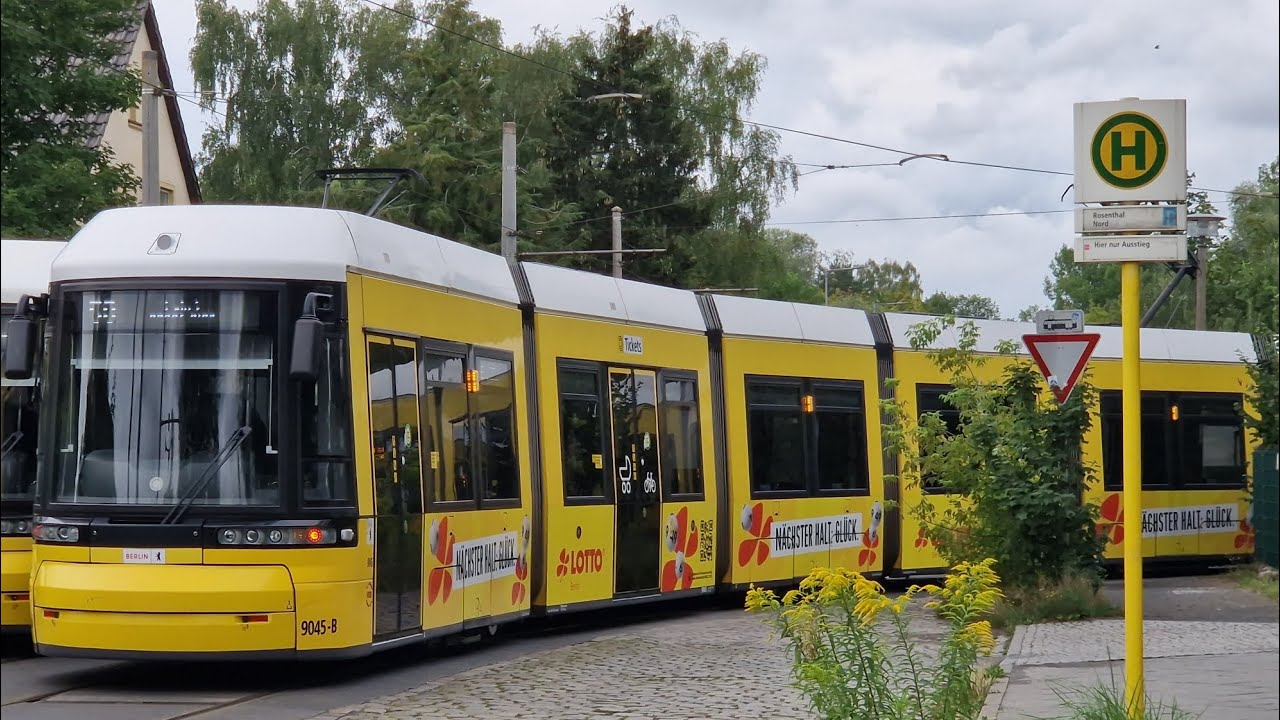 Straßenbahn Berlin | Mitfahrt in der 50 von Virchow-Klinikum bis Rosenthal Nord im F8Z 9045-B