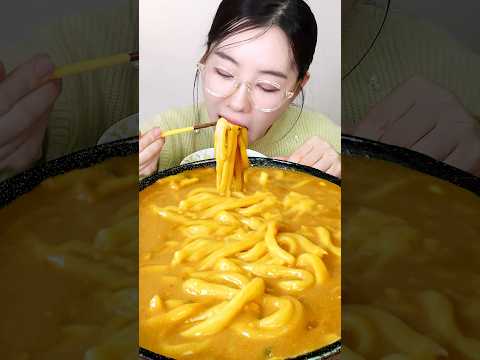 꾸덕촉촉 초간단 카레우동 먹방!!