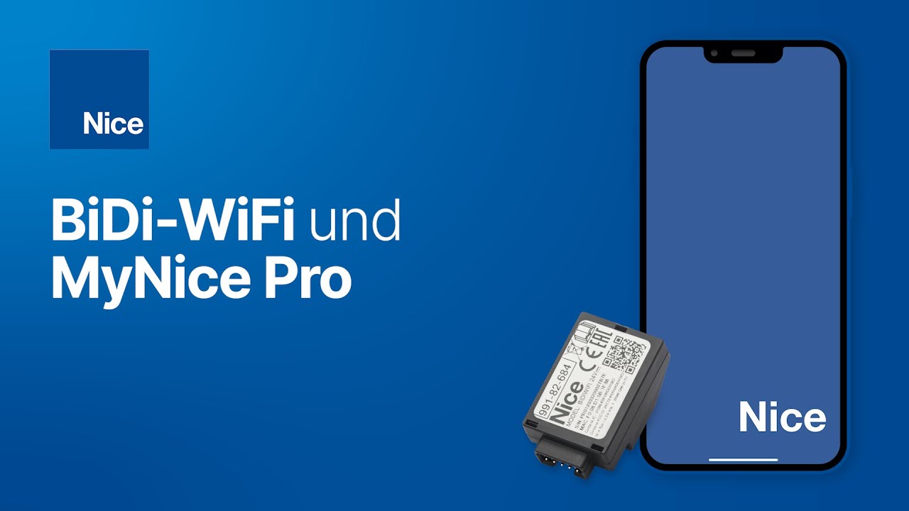 BiDi-WiFi & MyNice Pro: Konfiguration und erste Schritte