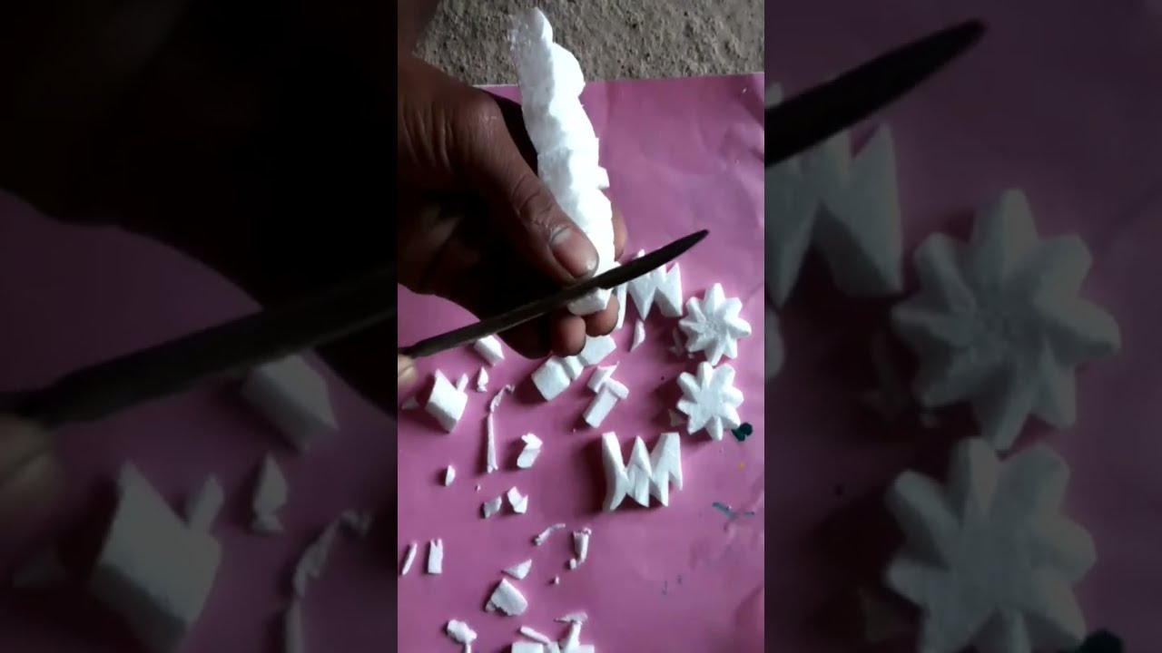 thermocol cutting skill  usefull crafts design thermocol😍😍