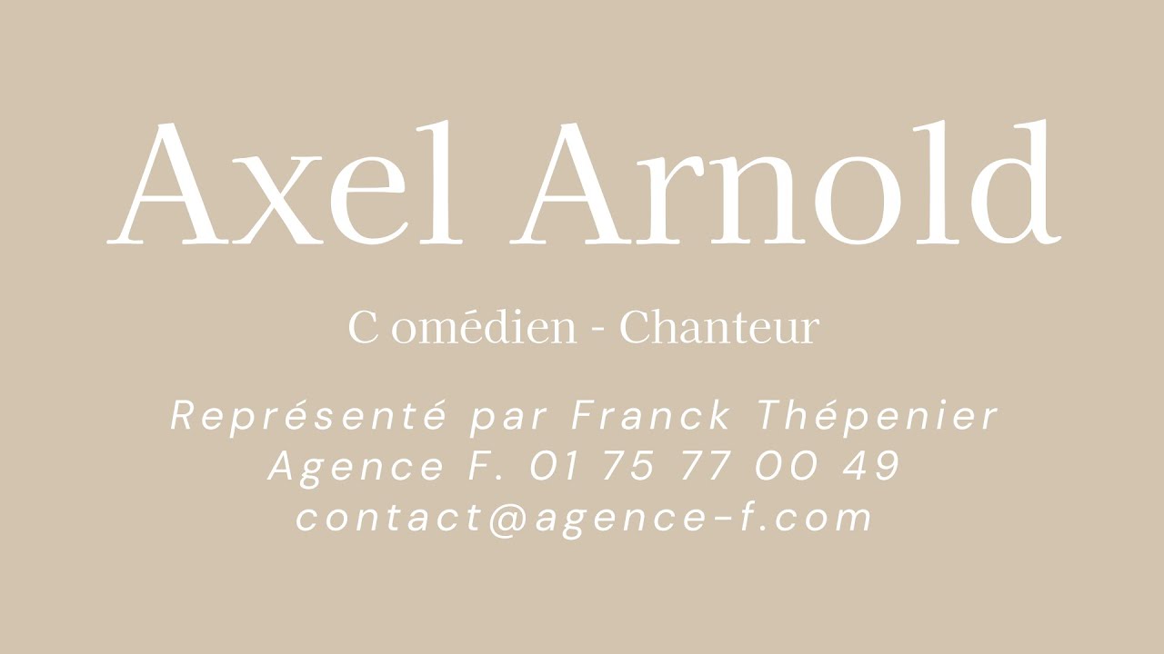 Bande démo 2024 - Axel ARNOLD