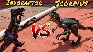 INDORAPTOR VS SCORPIUS REX / STOP MOTION. Toy Movie. Jurassic World Camp Cretacueous.