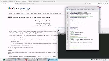 Codeforces Round 1066 (Div. 1 + Div. 2) rated contest screencast (no audio, A-E solved)