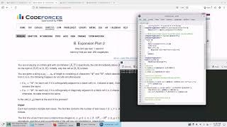 Codeforces Round 1066 (Div. 1 + Div. 2) rated contest screencast (no audio, A-E solved)