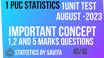 1 puc statistics|organisation of data|unit test important questions|statistics by savita