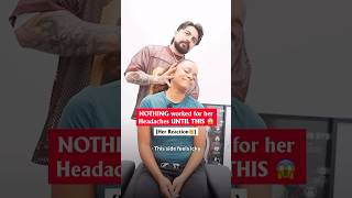 NOTHING worked for her Headaches UNTIL THIS 😱🤯 #chiro #backpain #neckpain #trending #shorts