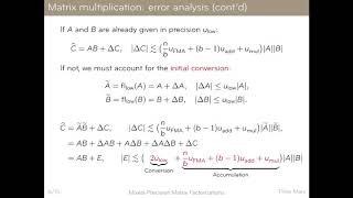 Famous PP20 - Theo Mary - Performance and Accuracy of Mixed-Precision Matrix Factorizations Profile
