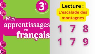 Je lis pages 178 - 179 Mes apprentissages en français 3AEP