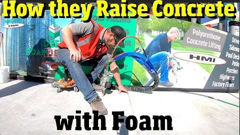 How they raise & level Sunken Concrete with foam  4 k video