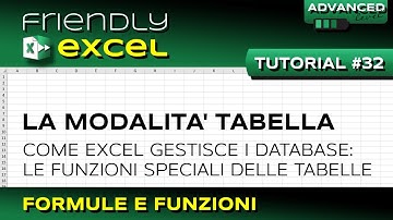 EXCEL #32 La Modalità Tabella
