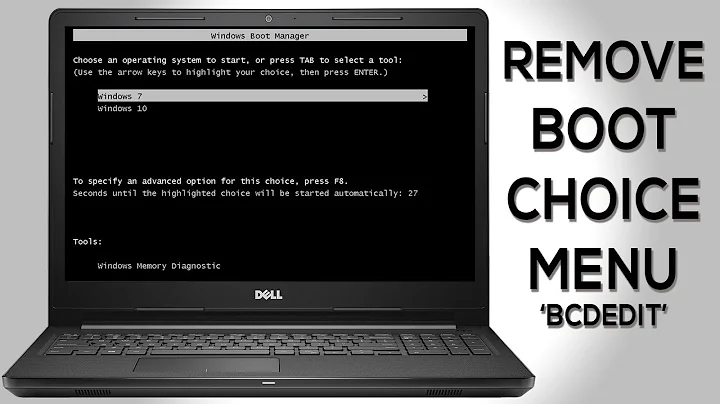 How to remove dual BOOT choice menu | BCDEDIT configuration in Windows 7, 8 and 10 in Hind...