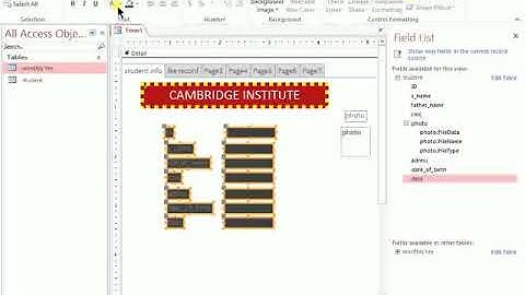 ACCESS FULL COURSE IN URDU ACCESS FULL VIDEO CLASSES form design in Access for college