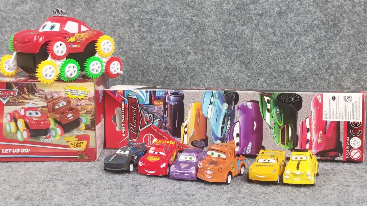 unboxing let's go disney pixar cars lighting mcqueen and Freinds asmr ...