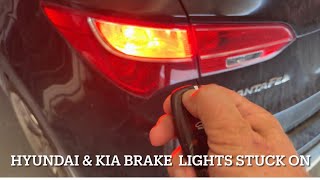Hyundai or KIA or Car Brake Lights Stuck On- Simple Fix Brake Light On Hyundai Santa Fe