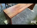 [목공] 멀바우목심 만드는 방법, 바테이블 만들기, 멀바우테이블 / how to make wooden bar table easy DIY