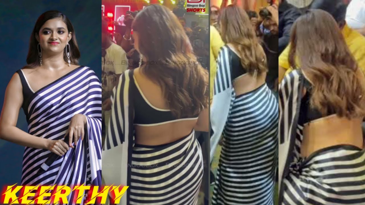 Striped Saree look of Keerthy Suresh is a masterclass Dum Dum Dum  keerthysuresh  actresslife  act