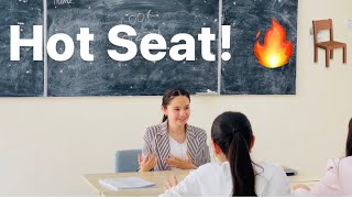 HOT SEAT (Who am I?)                                Warm up for teaching jobs and occupations.