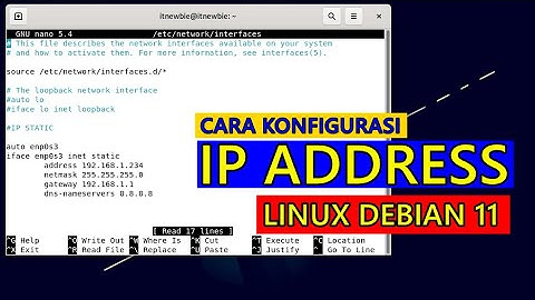 CARA SETTING IP ADDRESS PADA LINUX DEBIAN 11