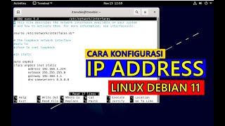 CARA SETTING IP ADDRESS PADA LINUX DEBIAN 11