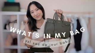 INSIDE AMY SUN&#39;S YSL SAC DE JOUR BABY HANDBAG | updated what&#39;s in my bag ✨