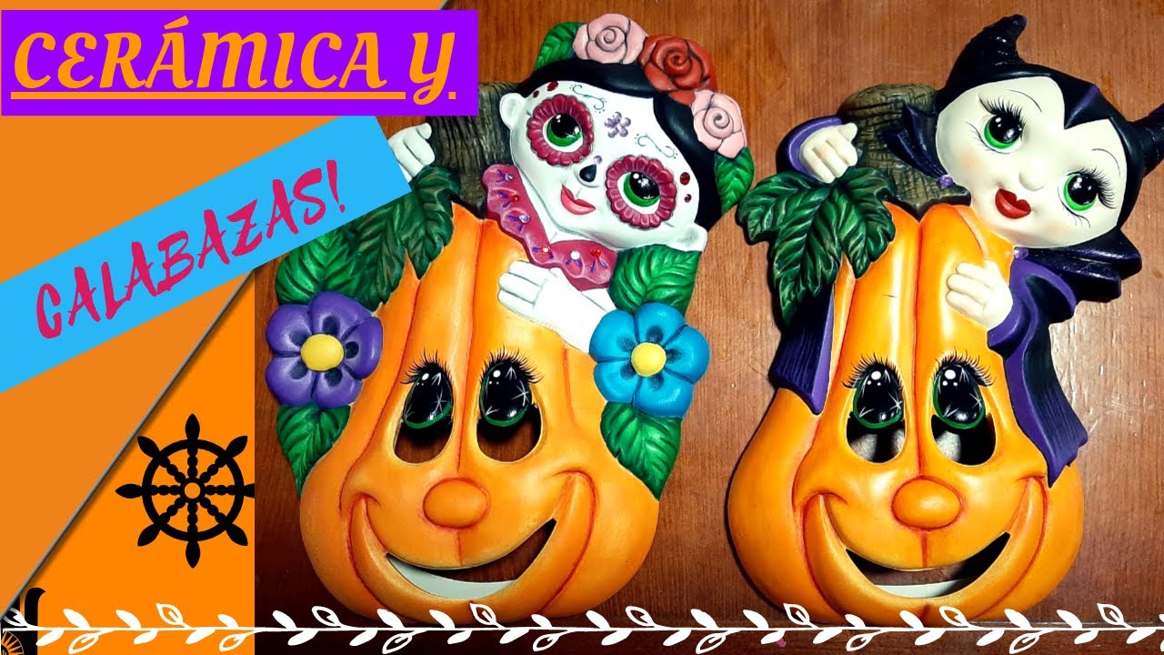 Pinta cerámica: Calabazas con Frida y Maléfica | Parte 1