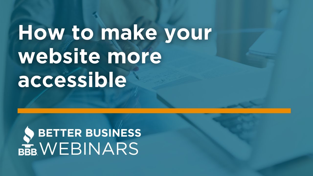 Webinar: How to make your website more accessible 