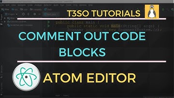 How to Comment Out Code Blocks in Atom Editor - Keyboard shortcuts