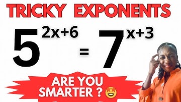 How To Solve A Tricky Exponential Equation | Solve 5^(2x+6)=7^(x+3) #algebra