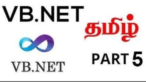 Vb.net Tamil Tutorial Part 5