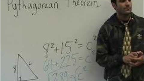 Algebra - Pythagorean Theorem