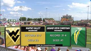 Class 2A — Wapsie Valley vs. Grand View Christian