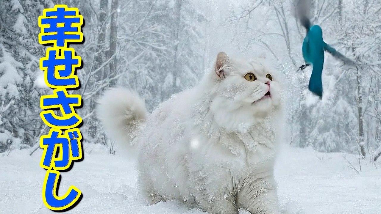 【３匹ねこの大冒険】青い鳥の教えた幸せの黄色い花 Ai cat しらゆきの幸せさがし  #58話