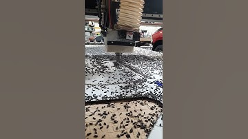 cnc cutting 6mm ACM. letting the chips fly