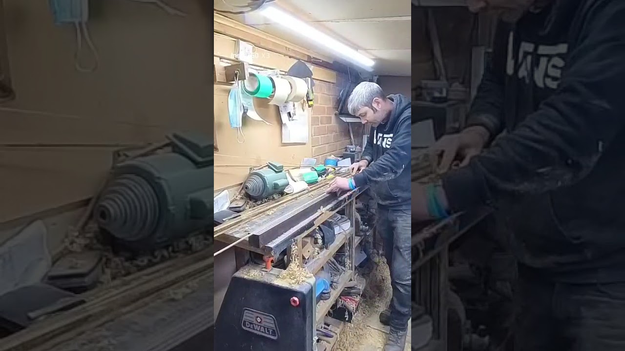 Rough planing bamboo strips for a hand planed Split bamboo Fishing Rod by Ryan Burns rods.