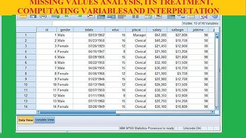 Best way of Missing Value Analysis in SPSS, Computation of variables and Interpretation-SPSS PART-2