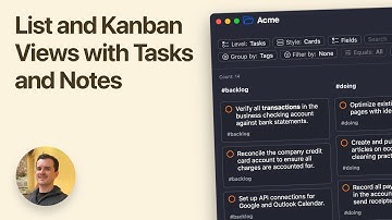 Create List and Kanban Views with Tasks and Notes